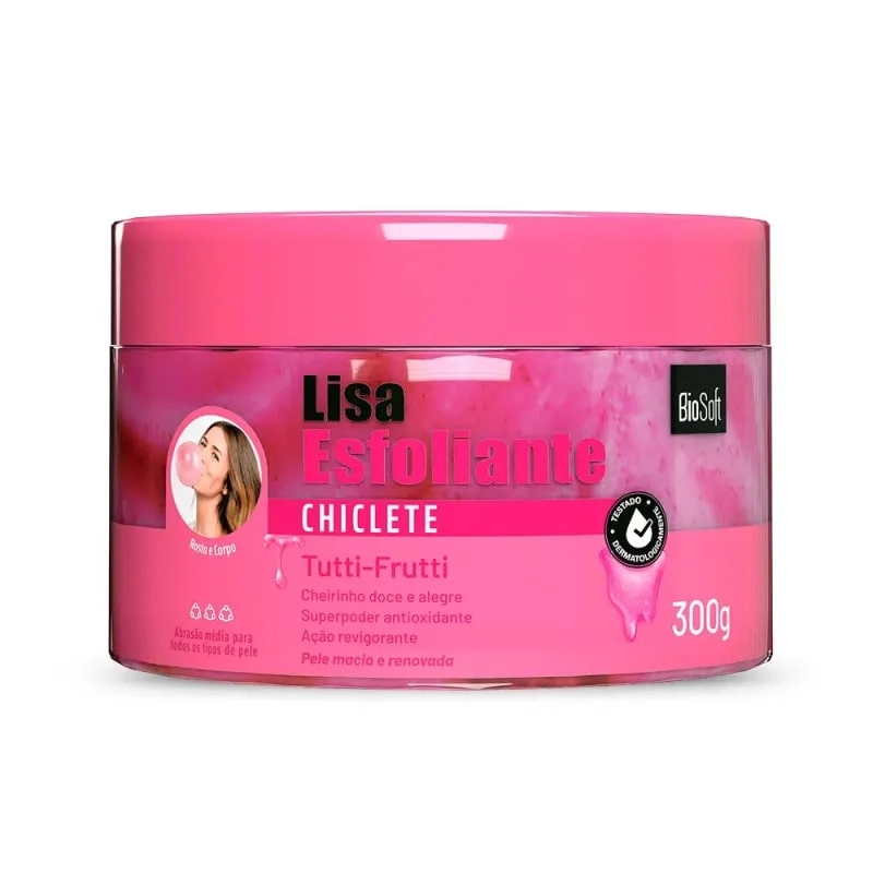 Esfoliante Corporal Soft Hair Biosoft 300g Chiclete