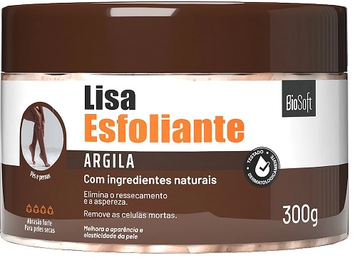 Esfoliante Corporal Soft Hair Biosoft Lisa 300g Argila