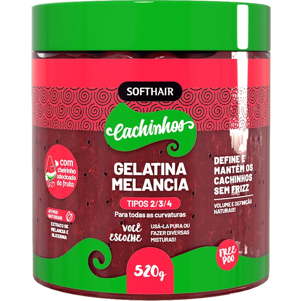 Gelatina Cachos Soft Hair 520g Melancia