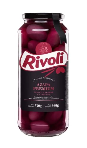 Azeitona Preta Em Conserva Azapa Rivoli Premium Vidro 360g