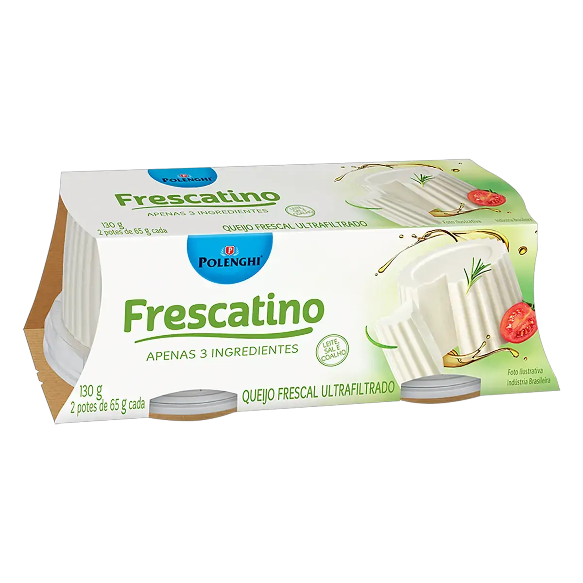 Queijo Frescal Ultrafiltrado Polenghi Frescatino Pote 130g 2 Unidades