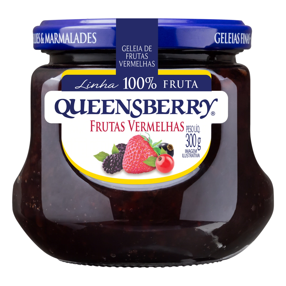 Geleia Frutas Vermelhas Queensberry 100 Fruta Vidro 300g