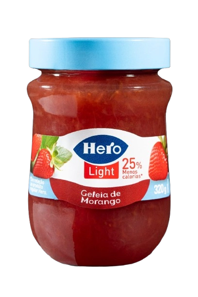 Geleia Morango Light Hero Vidro 320g