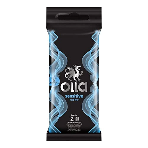 Preservativo Masculino Lubrificado Sensitive Olla Pacote 6 Unidades