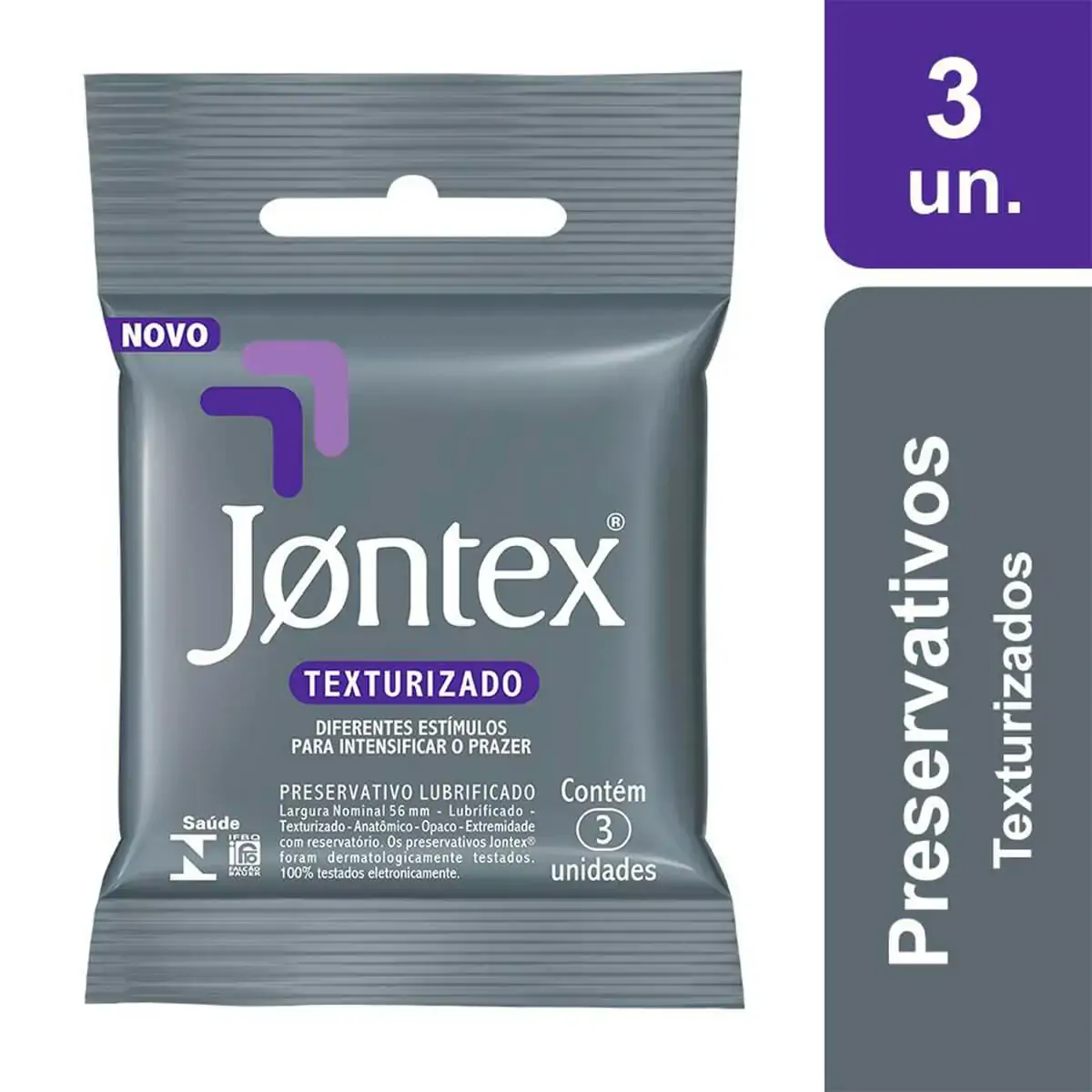 Preservativos Jontex Sensation Texturizado Com 3 Unidades