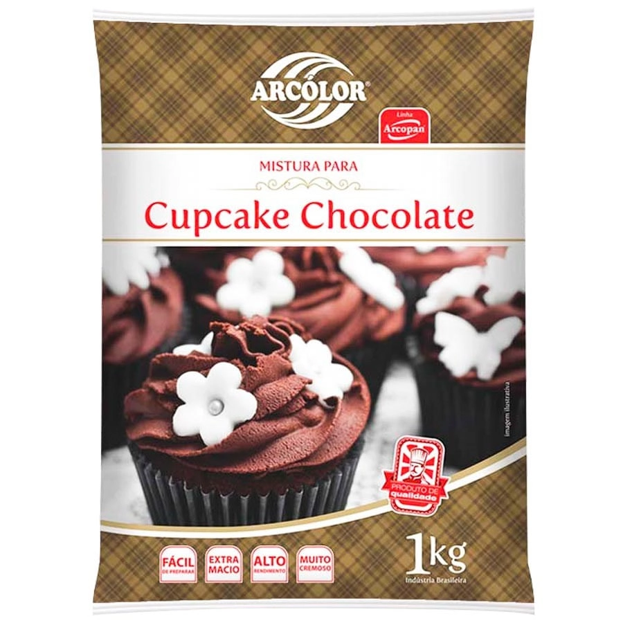 Mistura Cupcake Arcolor Chocolate 1kg