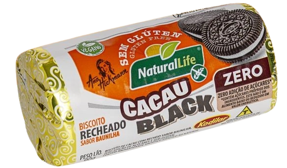 Bisc.natural Life Cacau Black Rech.baunilha 90g