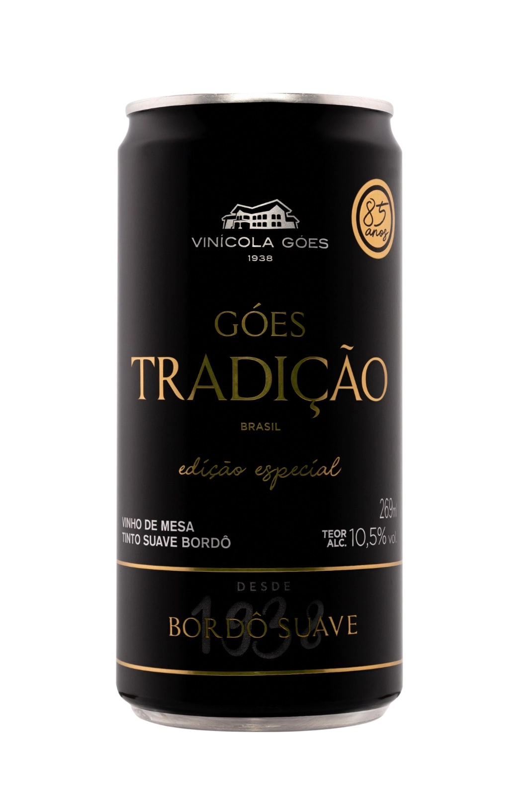Vinho Brasileiro Tinto Suave Góes Tradição Bordô Lata 269ml