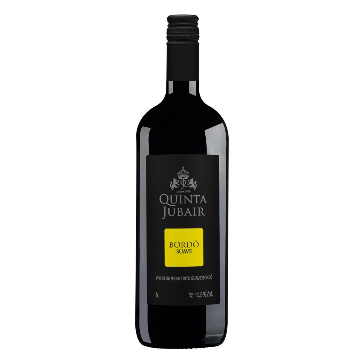 Vinho Brasileiro Tinto Suave Quinta Jubair Bordô São Roque Garrafa 1l