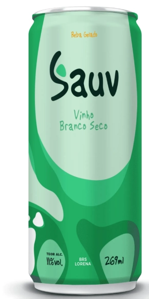 Vinho Brasileiro Branco Seco Sauv Lorena Lata 269ml