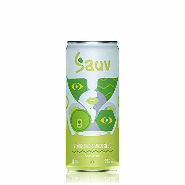 Vinho Brasileiro Branco Seco Sauv Chardonnay São Roque Lata 269ml