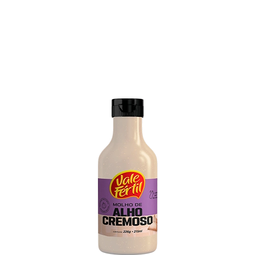Molho De Alho Cremoso Vale Fértil Frasco 215ml