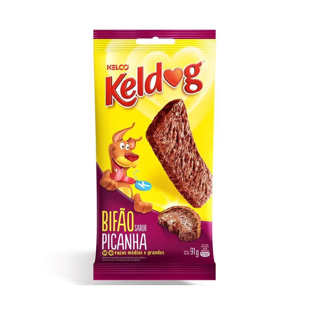 Bifão Para Cães Adultos Picanha Keldog Pacote 91g