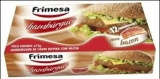 Hambúrguer De Carne Bovina Frimesa Caixa 672g 12 Unidades