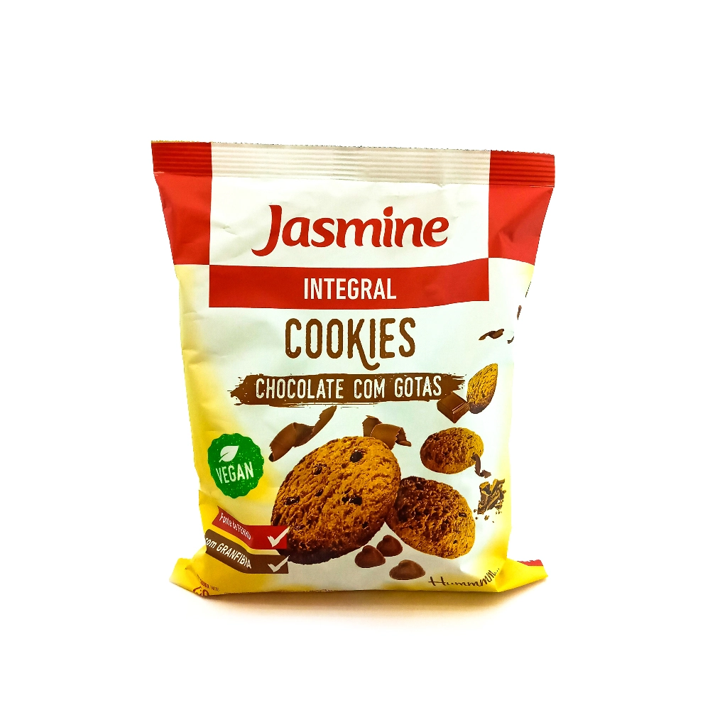 Cookies Integrais Jasmine Sabor Chocolate Com Gotas