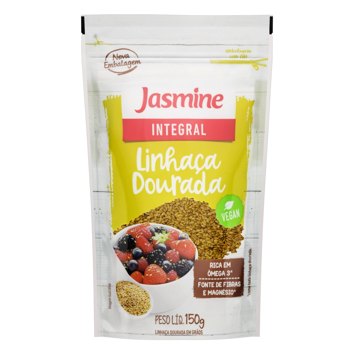 Linhaça Dourada Em Grãos Jasmine Pouch 150g