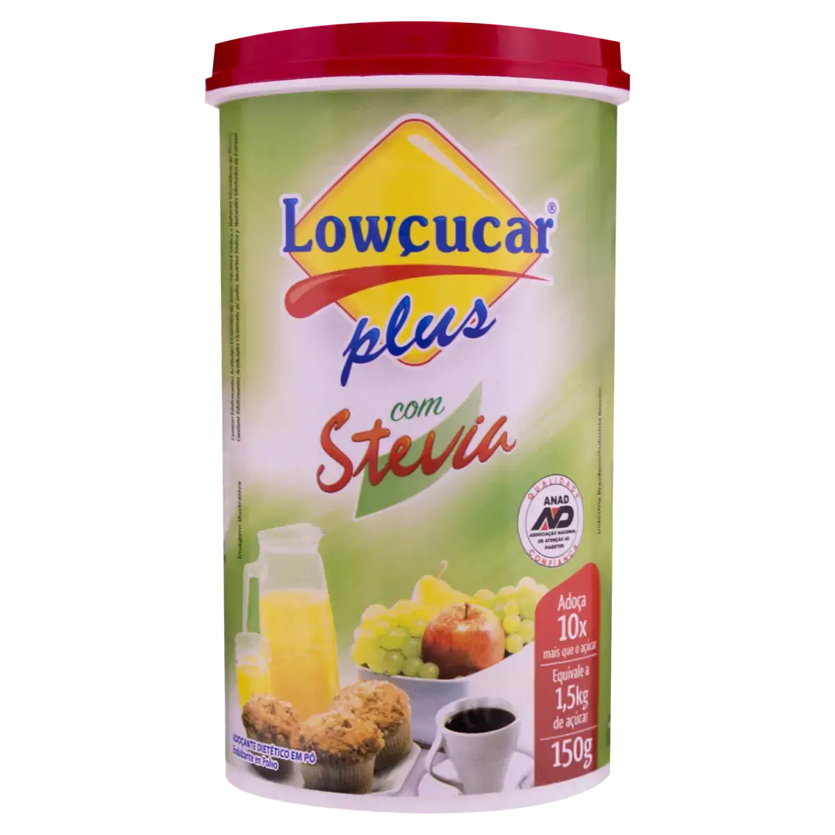 Adoçante Em Pó Stevia Lowçucar Plus Pote 150g