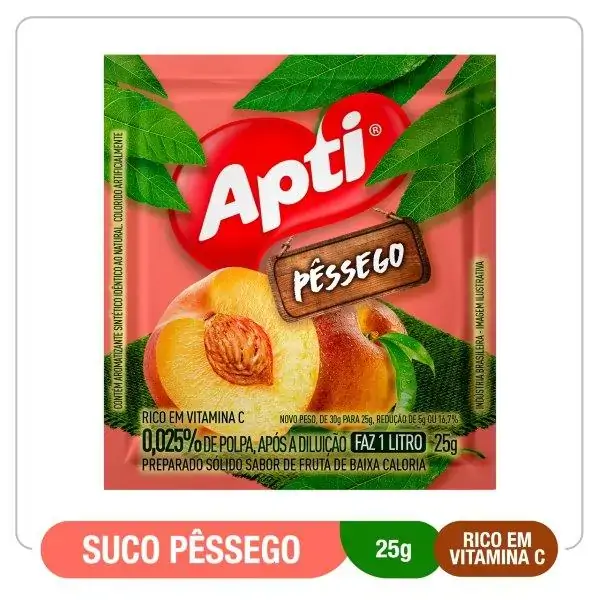 Refresco Po Pessego Apti 20g