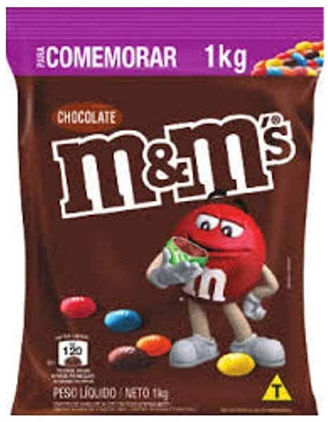 Confeito De Chocolate Ao Leite M Ms Para Comemorar Pacote 1kg