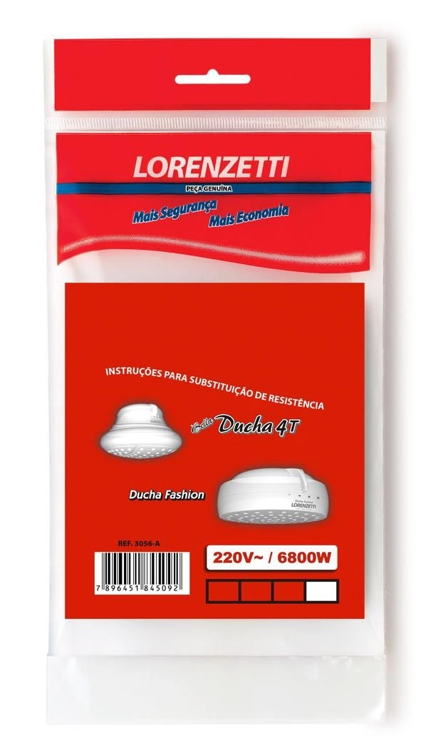 Resistência Para Ducha Bella Ducha E Fashion 4t 5500w Lorenzetti 220v
