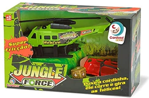Helicóptero Jungle Force Super Fricção Cardoso Brinquedo