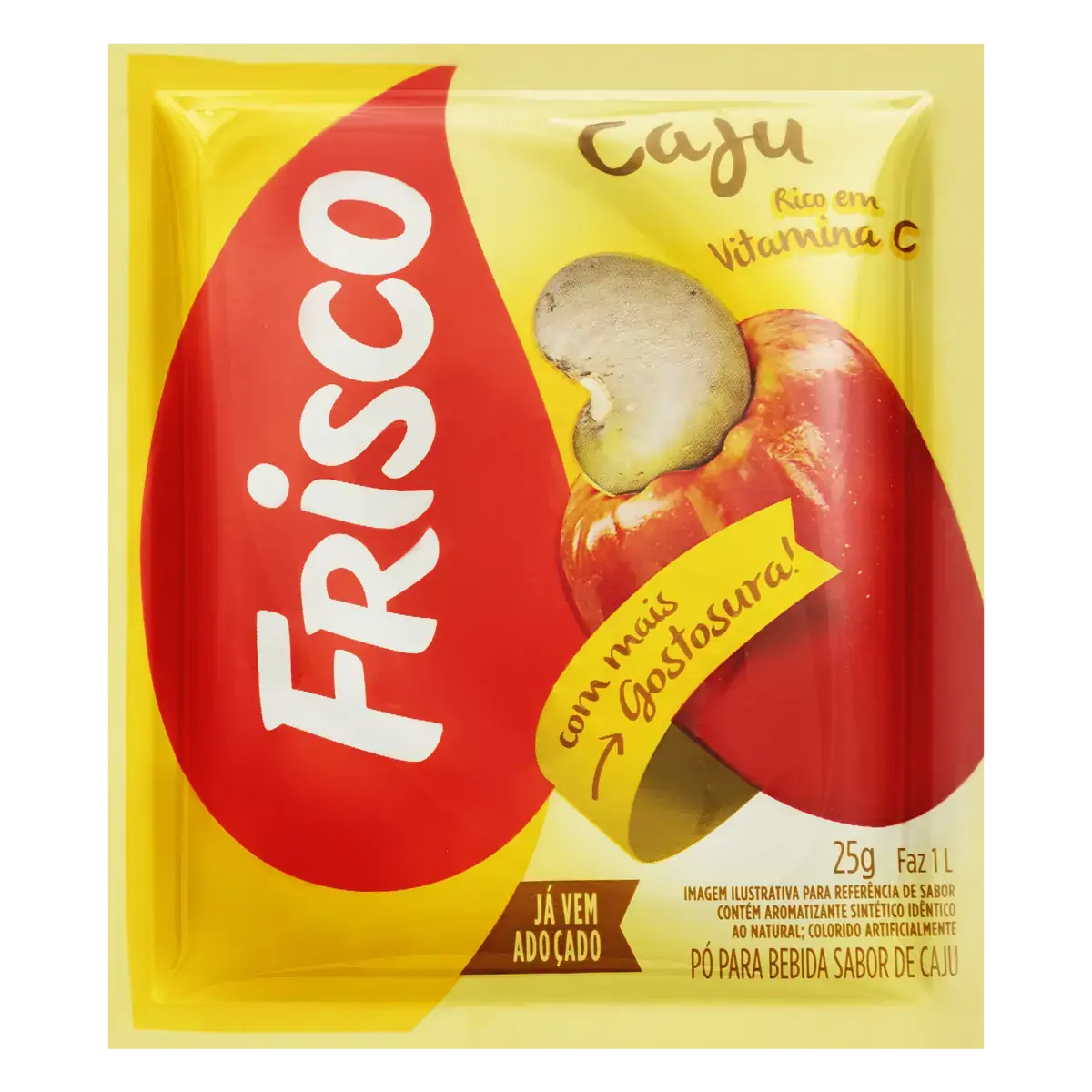 Refresco Em Pó Caju Frisco Pacote 18g