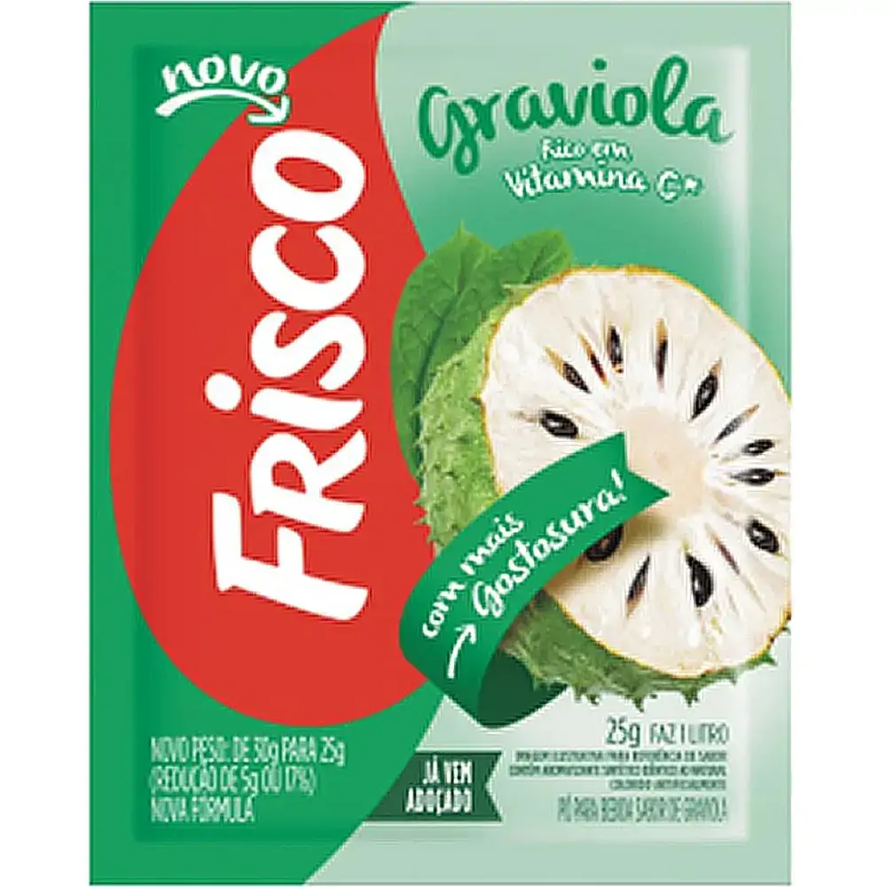 Refresco Em Pó Graviola Frisco Pacote 18g