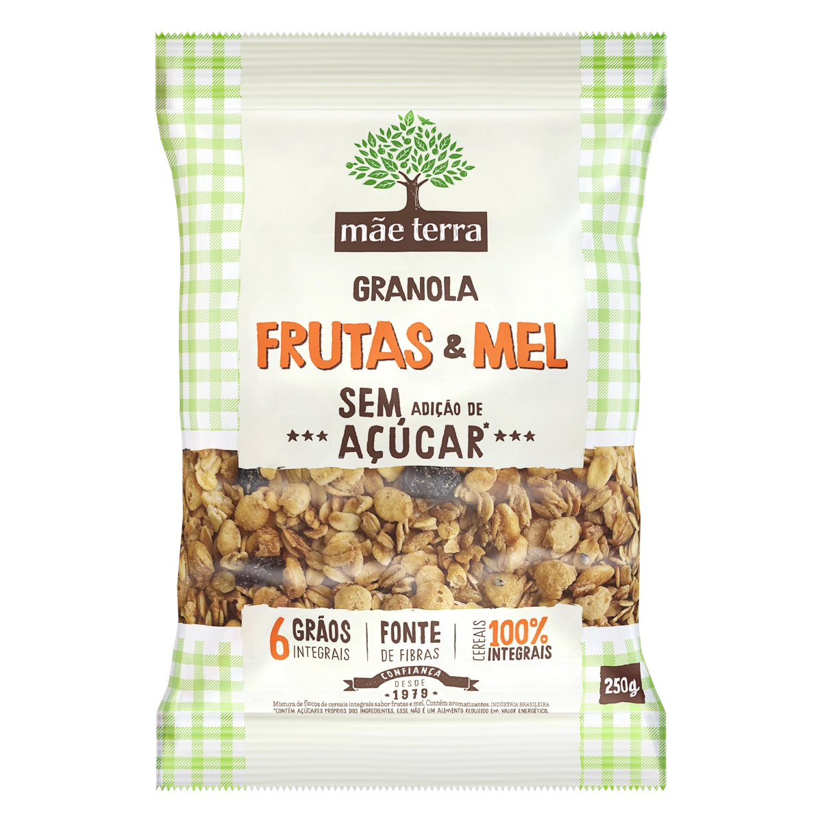 Granola Frutas E Mel Vegano Mãe Terra Pacote 250g