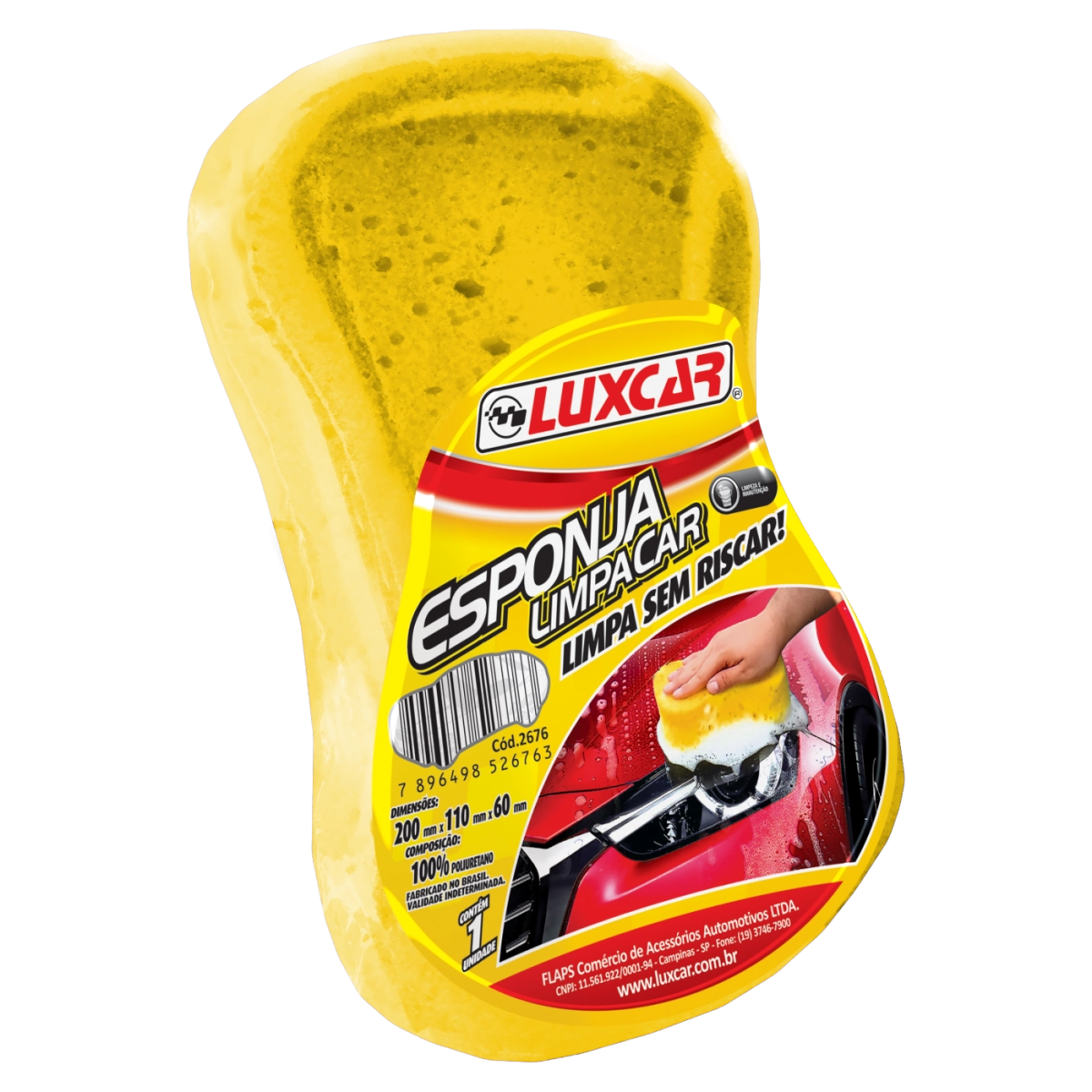 Esponja Limpacar Luxcar 200mm X 110mm X 60mm