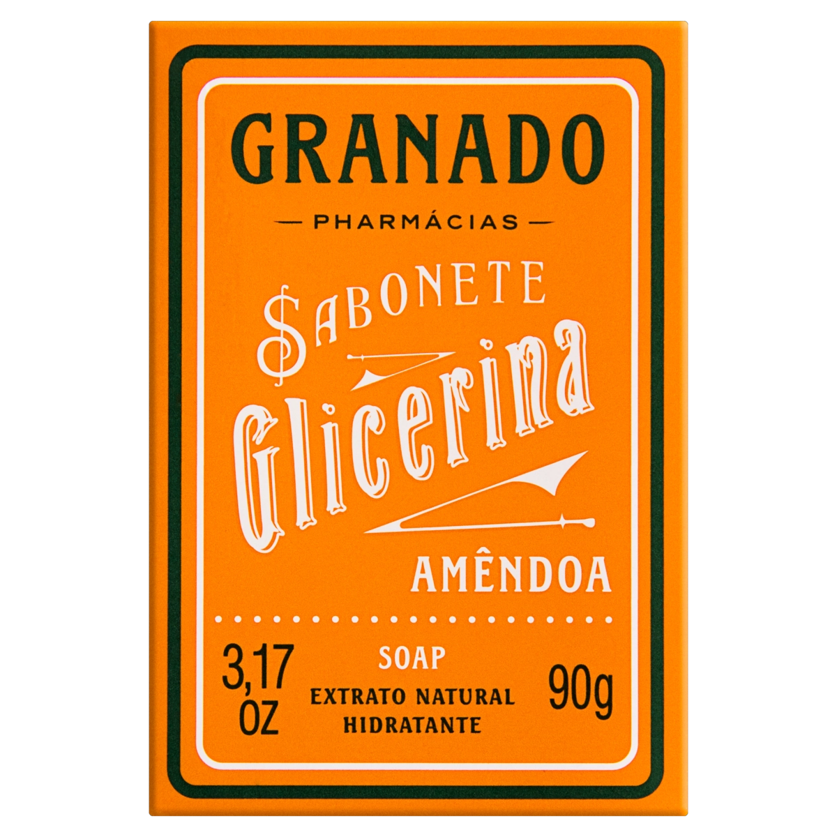 Sabonete Barra De Glicerina Amêndoa Granado Caixa 90g