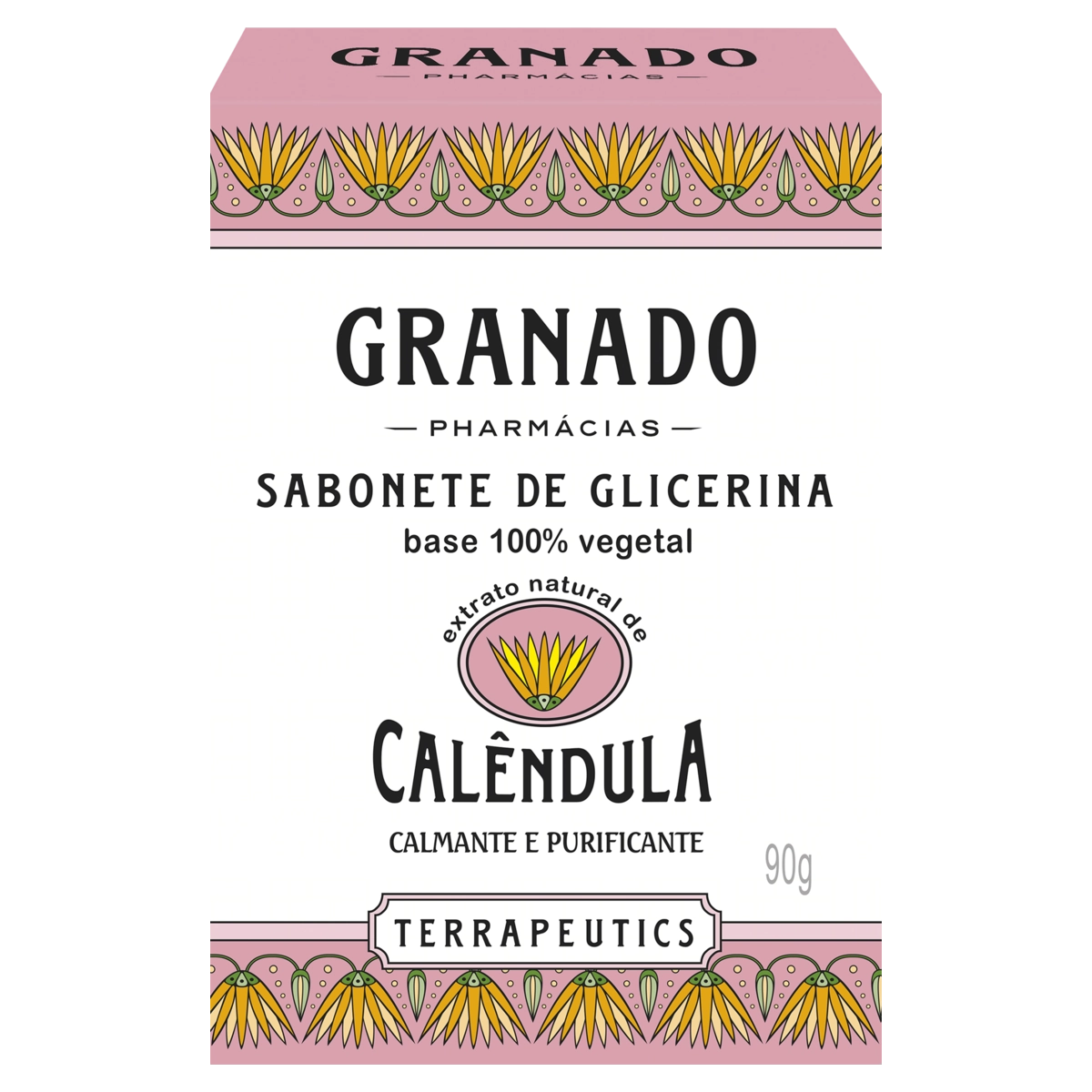 Sabonete Barra De Glicerina Calêndula Granado Terrapeutics Caixa 90g