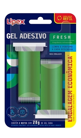 Gel Adesivo Lipex Refil Fresh C/2 Und