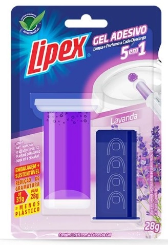 Gel Adesivo Lipex Lavanda Refil C/4 Discos Aplicador
