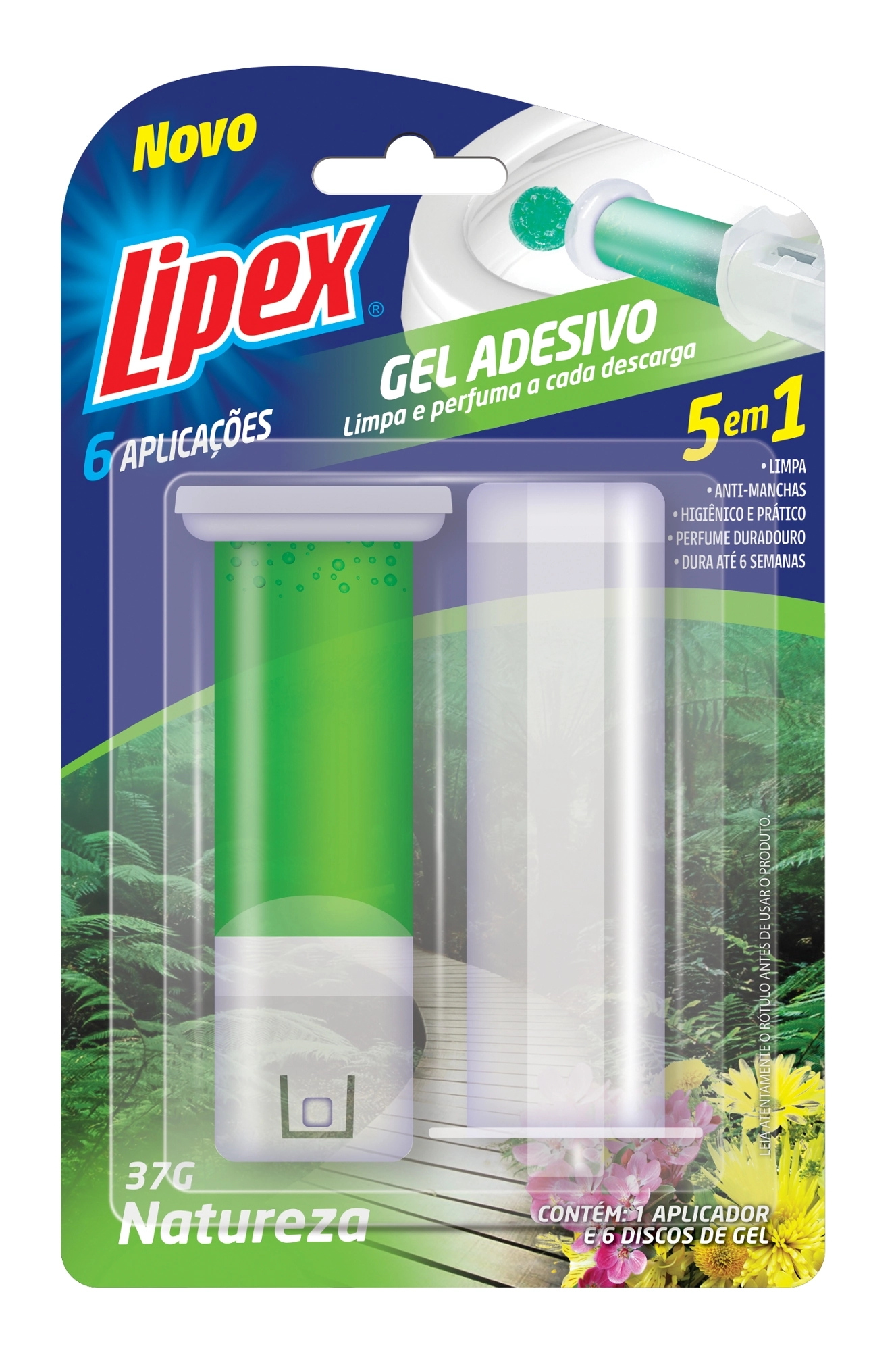 Gel Adesivo Lipex Fresh Refil C/4 Discos Aplicador