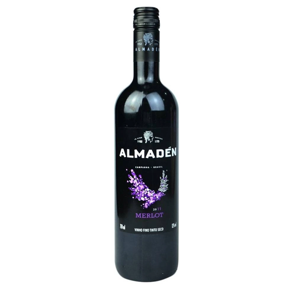 Vinho Brasileiro Tinto Seco Almadén Merlot Campanha Garrafa 750ml