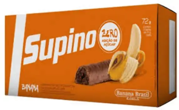 Pack Barra De Frutas Banana Cobertura Chocolate Ao Leite Supino Caixa 72g 3 Unidades