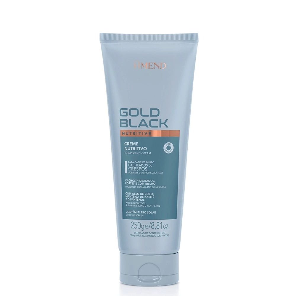 Leave In Disciplinador Para Cachos Amend Gold Black Nutritive Frasco 250ml