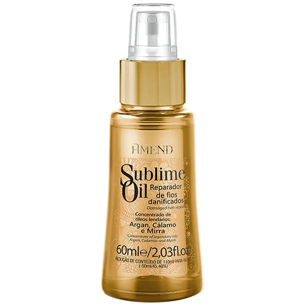 Oleo Capilar Sublime Oil Amend Reparador De Fios Danificados 60ml
