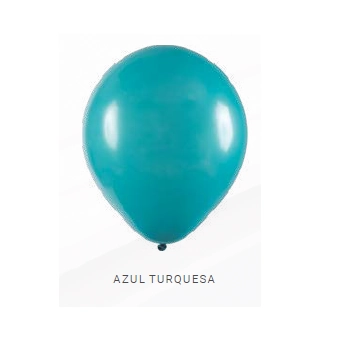 Balao Liso 5 Azul Turquesa C/50 Art Latex