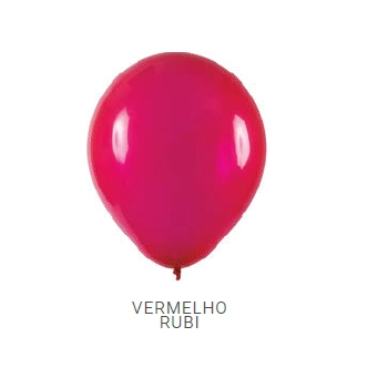 Balao Liso 5 Vermelho Rubi C/50 Art Latex