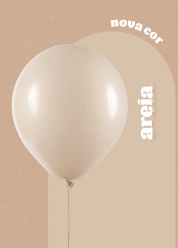 Balao 5 Areia Liso Latex Redondo 50un Artlatex