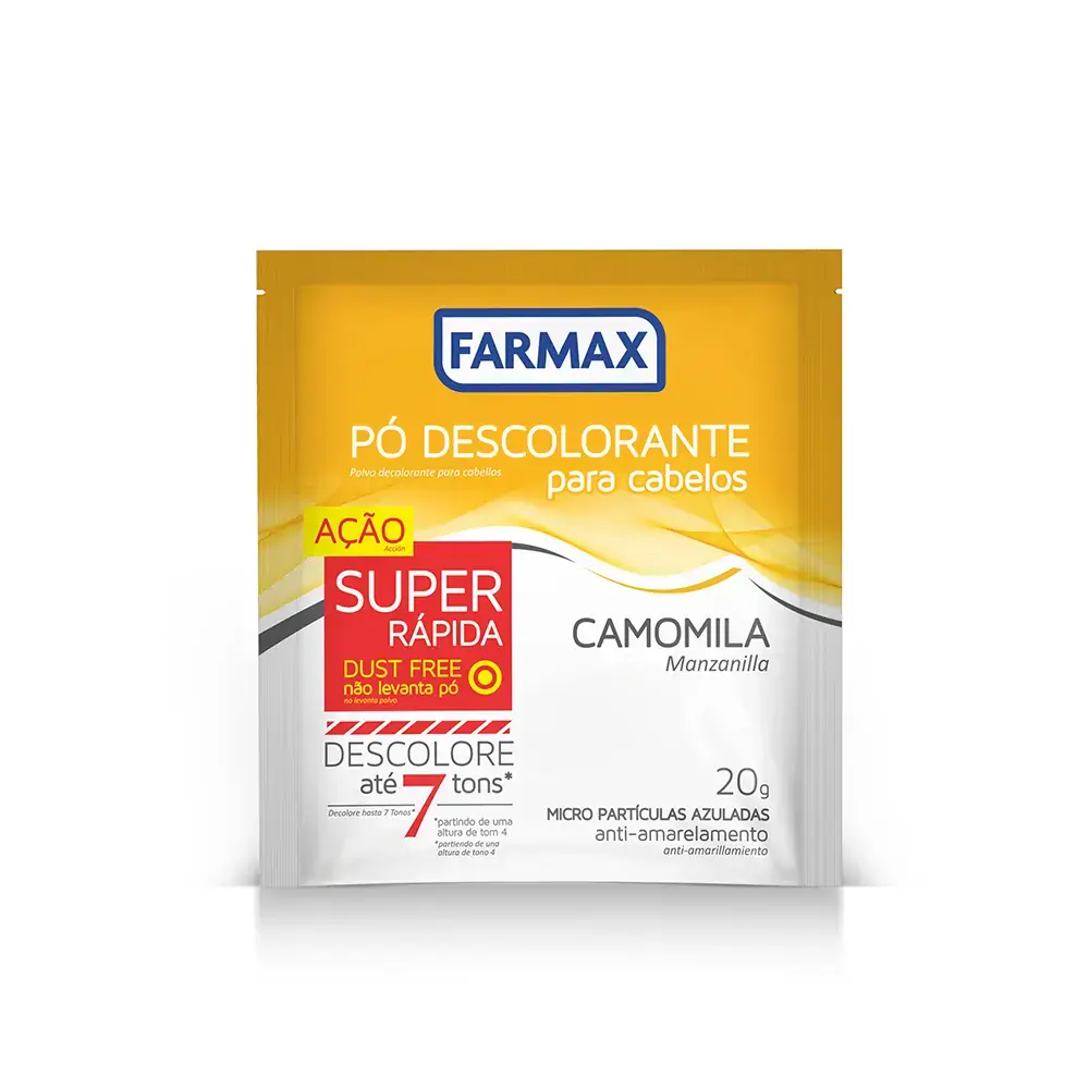 Po Descolorante P/cabelos Farmax Camomila 20g