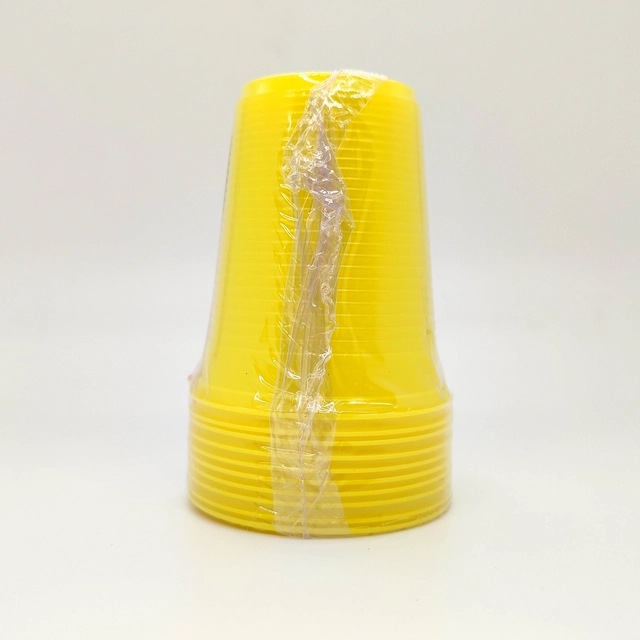 Copo Plástico Valves Festas Amarelo 200ml 10 Unidades