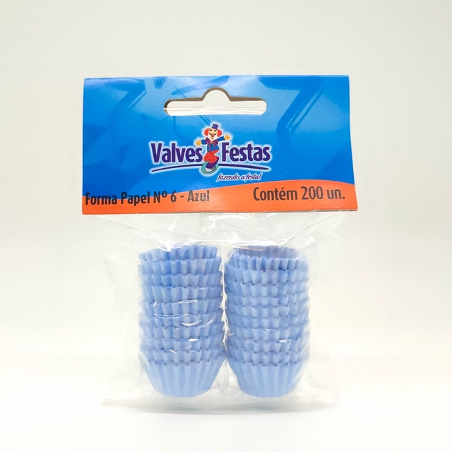 Forma De Papel Valves Festas N°6 Azul 200und