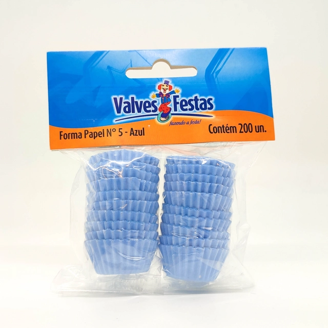 Forma De Papel Valves Festas N°5 Azul 200und