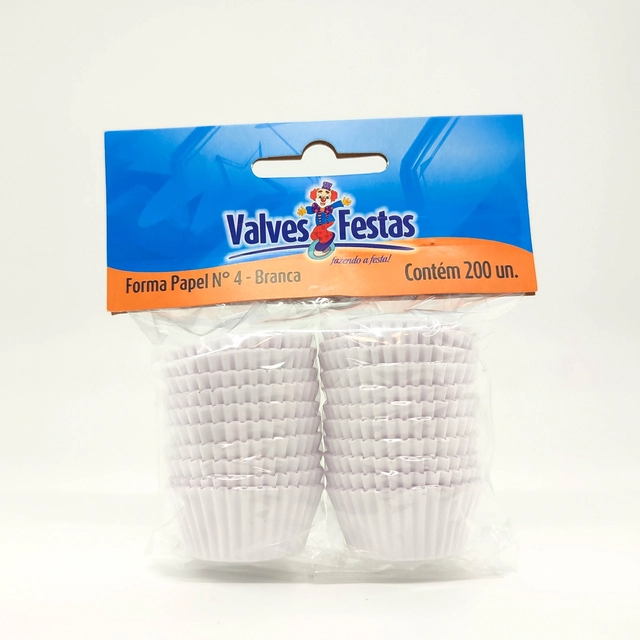 Forma De Papel Valves Festas Branca N°4 200und