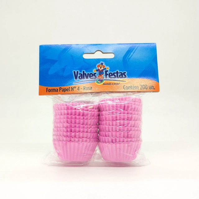 Forma De Papel Valves Festas Rosa N°4 200und