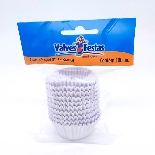 Forma De Papel Valves Festas Branca N°2 100und