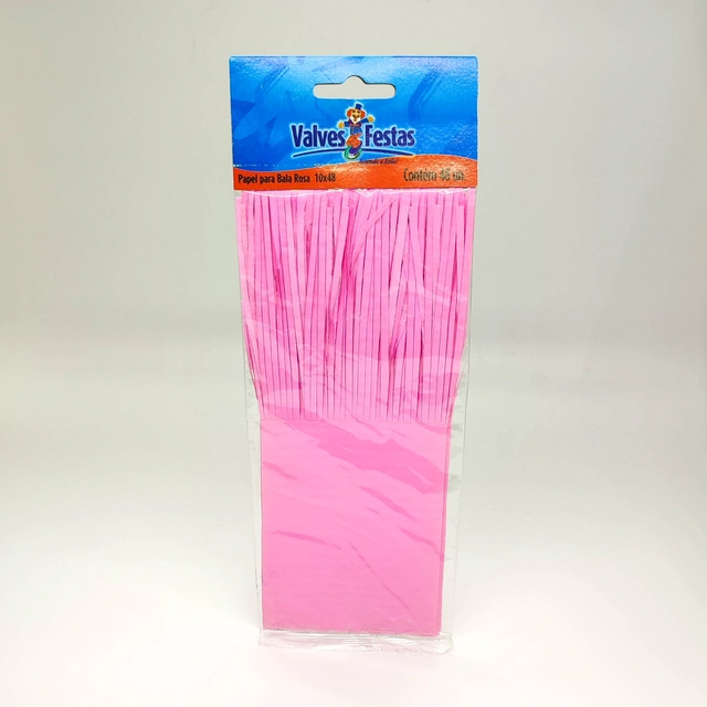 Papel Para Bala Valves Festas Rosa 10x48