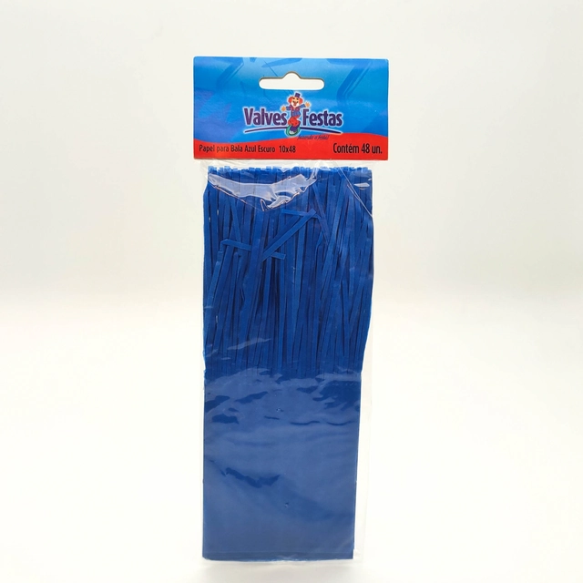 Papel Para Bala Valves Festas Azul 10x48